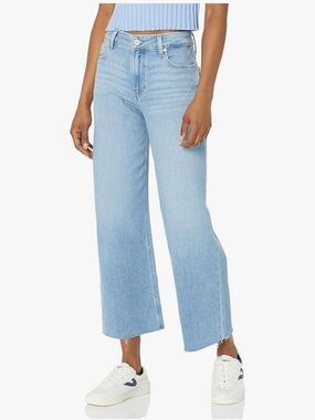 PAIGE Nellie Light Blue High-Rise Wide Leg Jeans